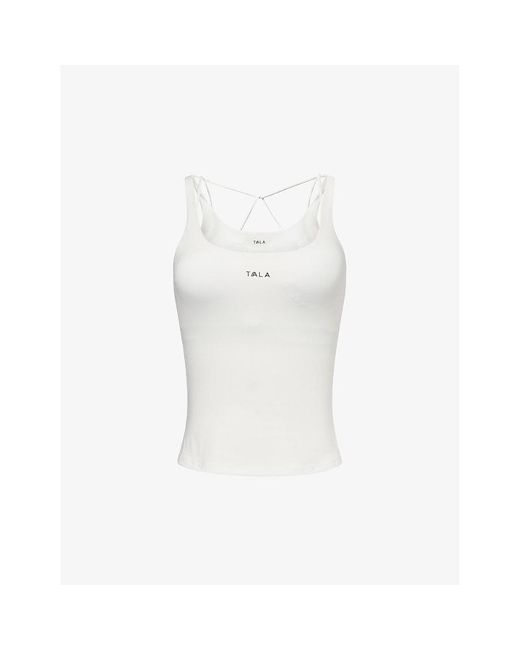 WE Are Tala White Skinluxe Multi-Strap Sports Vest Top
