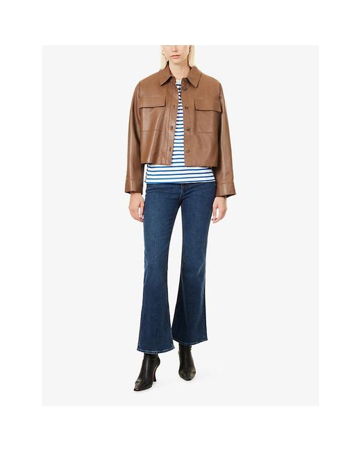 PAIGE Blue Sofia Flared-Leg Denim Jeans
