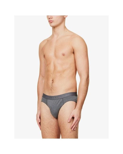 Falke Gray Tonal Waistband Pack Of Two Stretch-cotton Briefs Xx for men