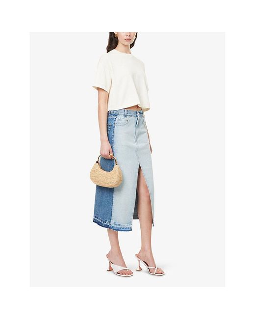 Jonathan Simkhai White Mavis Boxy-Fit Cotton-And-Silk Top