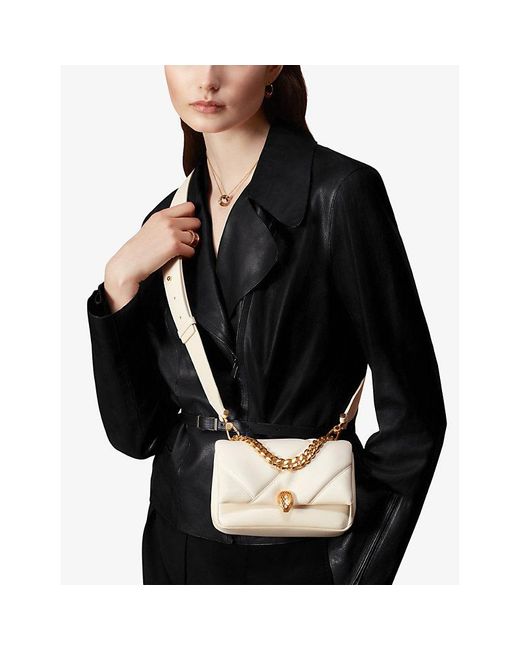 BVLGARI Natural Serpenti Maxi Cabochon Small Leather Cross-Body Bag