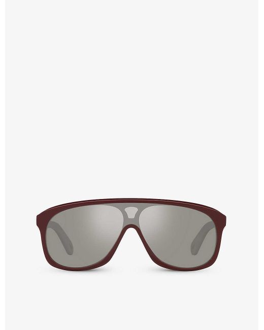 Chloé Gray Ch0212s Pilot-frame Acetate Sunglasses