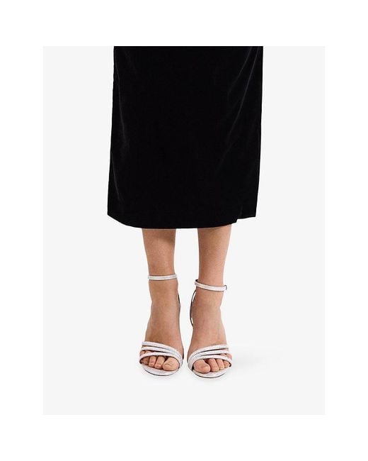 Phase Eight White Sparkle Embellished Heels