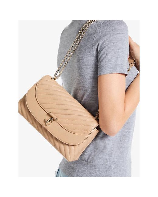 Jimmy Choo Natural Curve Medium Leather Cross-Body Bag