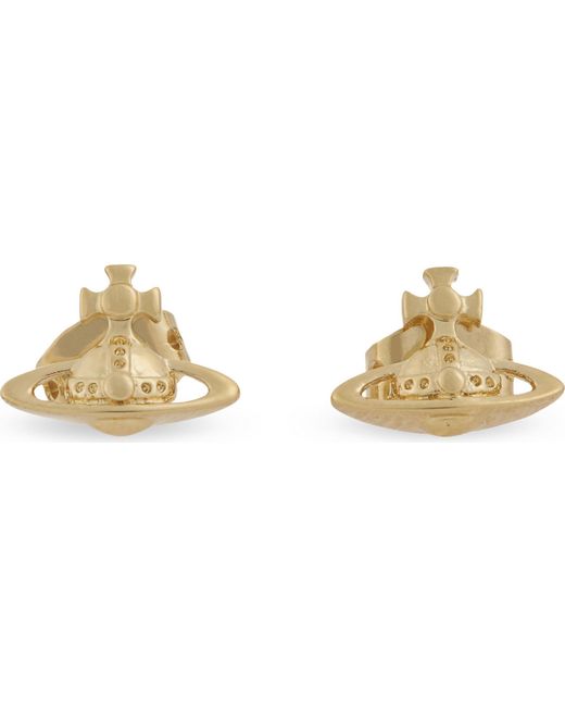 Vivienne Westwood Black Womens Rhodium Lorelei Silver-toned Brass Stud Earrings