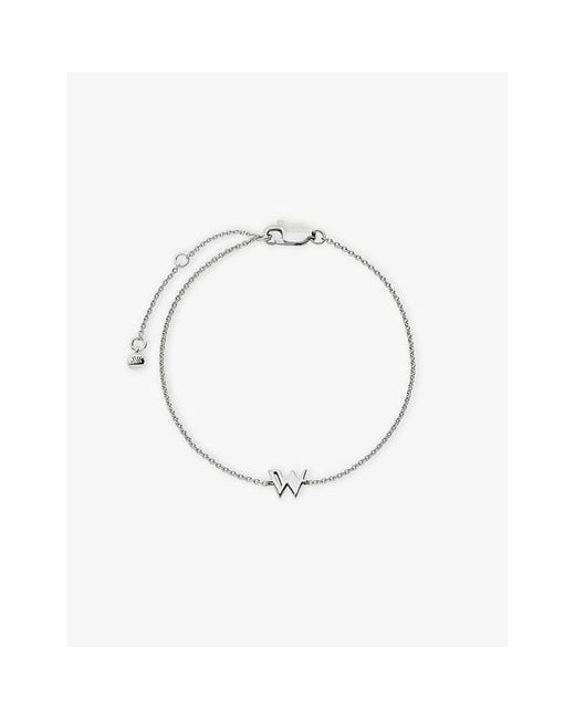 Monica Vinader Metallic Initial W Sterling- Bracelet