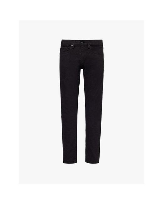 Polo Ralph Lauren Black Logo-Embroidered Slim-Leg Stretch-Denim Jeans for men