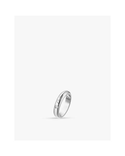 Cartier White C De And 0.03Ct Brilliant-Cut Diamond Ring