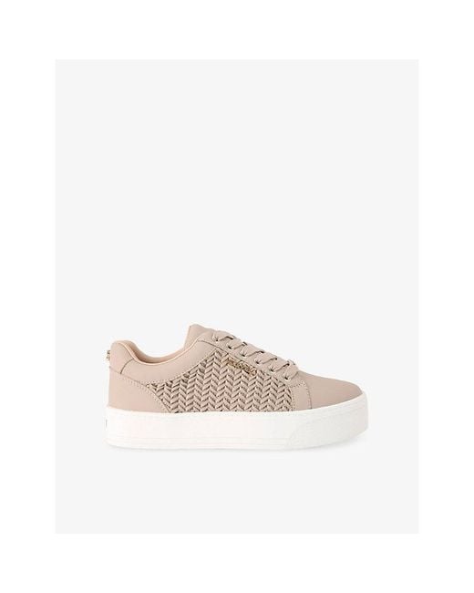 Carvela Kurt Geiger White Sardinia Faux-Leather Trainers