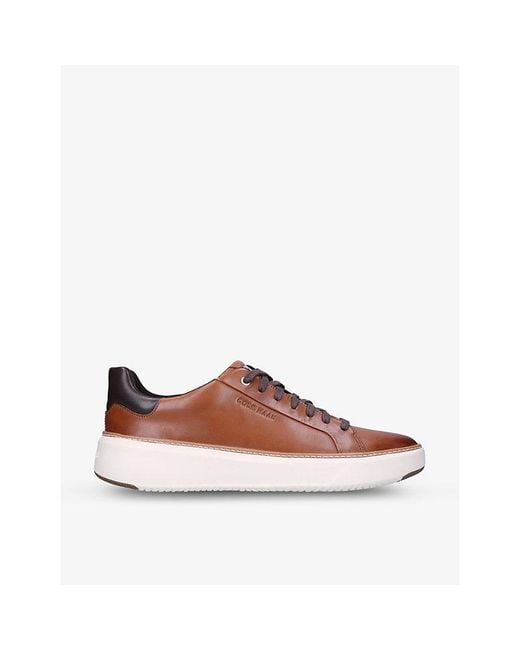 Cole Haan Brown Grandprø Topspin Leather Trainers for men