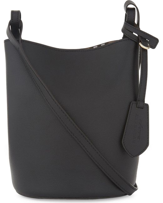 Burberry Black Lorne Leather Bucket Bag