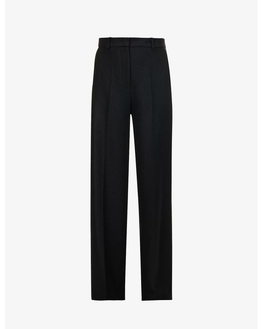 JOSEPH Alana Wide-leg High-rise Wool And Cashmere-blend Trousers in ...