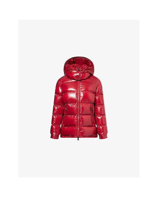 Moncler Red Maire Shell-Down Puffer Jacket