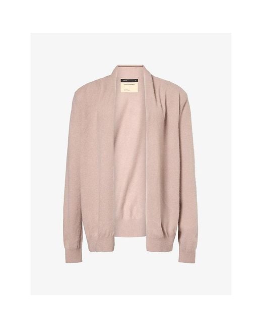Frenckenberger Pink Hamza Open-Front Cashmere Cardigan