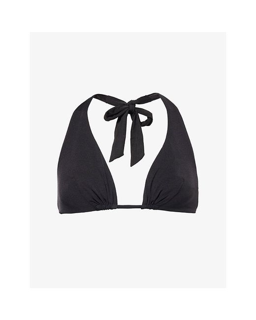 Max Mara Black Aloa Halterneck Bikini Top