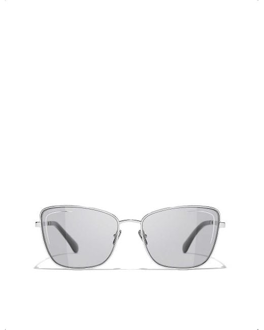 Chanel Metallic Cat Eye Sunglasses
