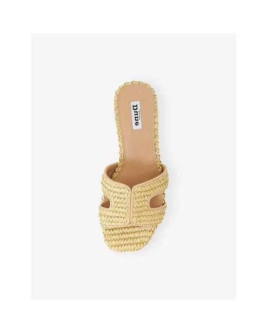 Dune Natural Loupes Smart Raffia Sandals