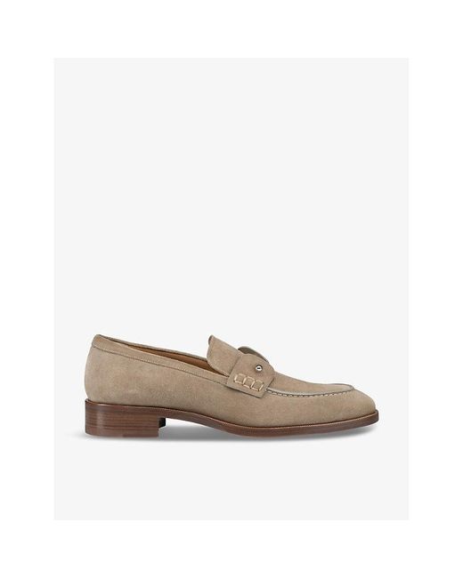 Christian Louboutin Natural Chambelimoc Leather Derby Shoes for men