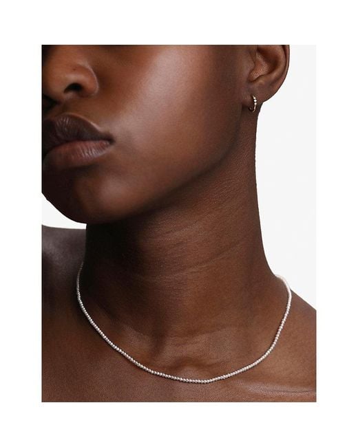 Astrid & Miyu White Cultured Pearl 14Ct Charm Necklace