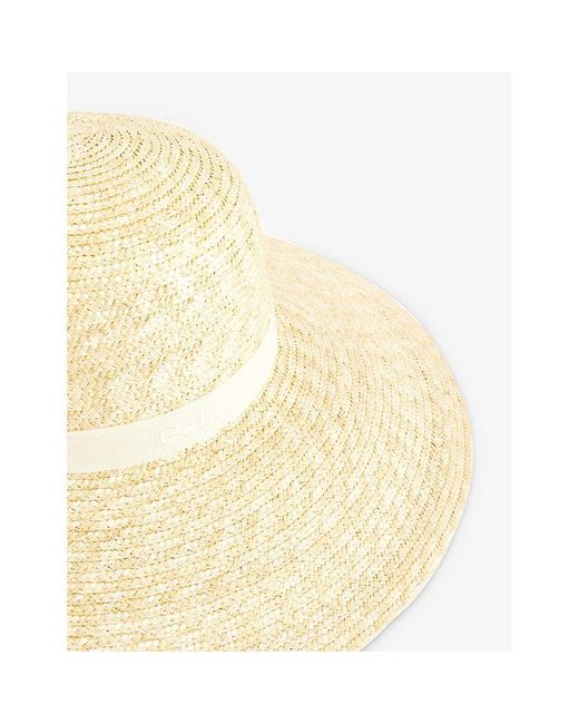 Polo Ralph Lauren Natural Ribbon-trim Wide-brim Straw Hat