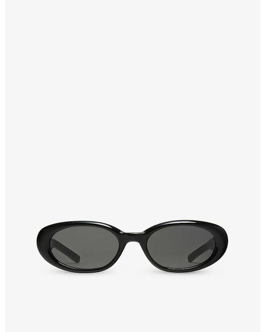 Gentle Monster Black Bandoneon S 01 Oval-frame Acetate Sunglasses