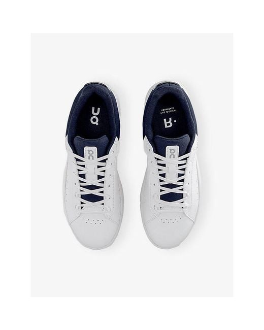 On Shoes White The Roger Advantage Faux-Leather Trainers for men