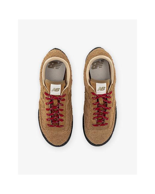 New Balance Brown Gator Run Suede Trainers for men