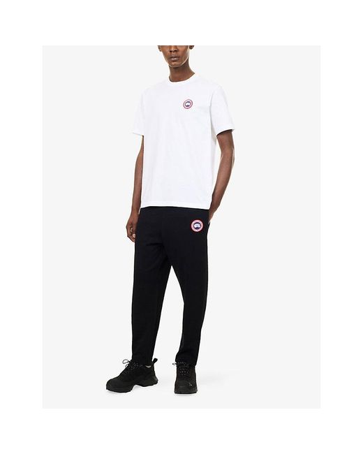Canada Goose White Ocra Brand-Badge Cotton T-Shirt for men