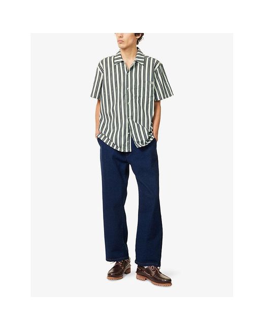 Dickies Multicolor Multi Stripe Work Patch-Pocket Woven Shirt for men
