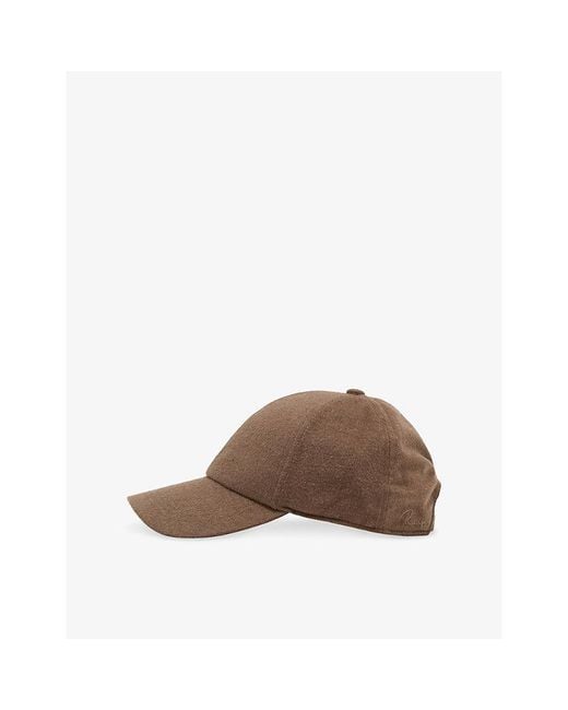 Reiss Brown Sienna Wool And Silk-Blend Baseball Cap