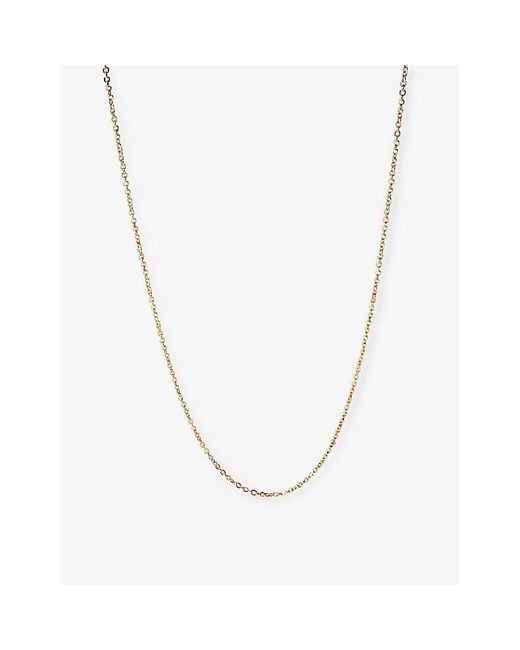 Monica Vinader White Super Fine 14Ct- Chain Necklace