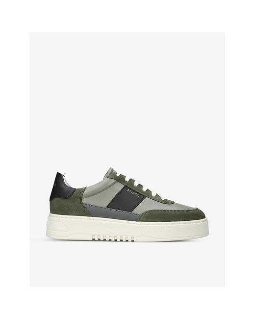 Axel Arigato Orbit Vintage Contrast-panel Leather And Suede Trainers in  Green for Men | Lyst