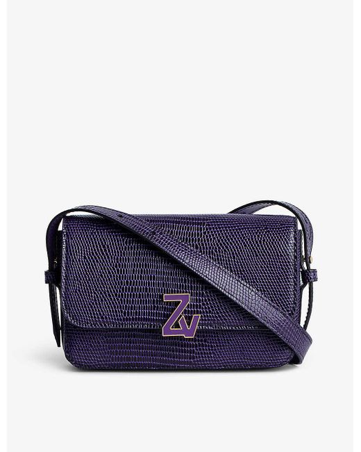 Zadig & Voltaire Zv Initiale Mini Leather Shoulder Bag in Blue Lyst