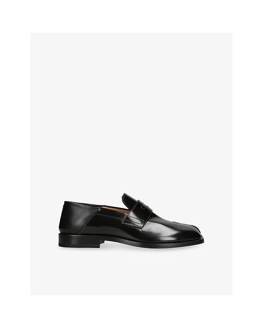 Maison Margiela Black Tabi City Babouche Leather Loafers for men