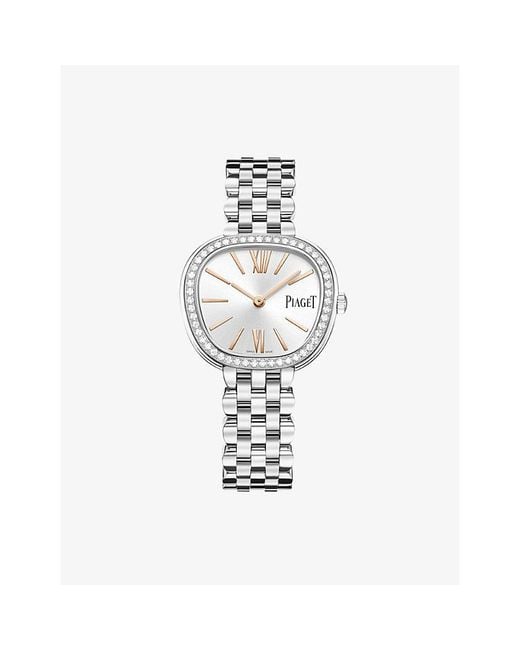 Piaget Metallic Sixtie Stainless-Steel And 0.52Ct Brilliant-Cut Diamond Quartz Watch 29Mm