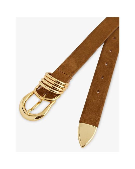 DEHANCHE Natural Hollyhock Suede Belt
