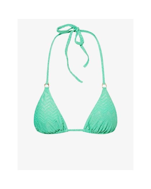 Melissa Odabash Green Key West Triangle Bikini Top