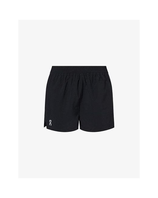 On Shoes Black Train Relaxed-Fit Stretch-Woven Shorts