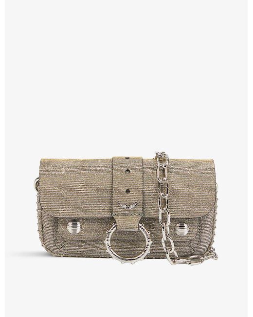 Zadig & Voltaire Kate Woven Crossbody Bag in Gray Lyst
