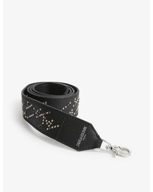 Zadig & Voltaire Stardust Studded Bag Strap in Black | Lyst