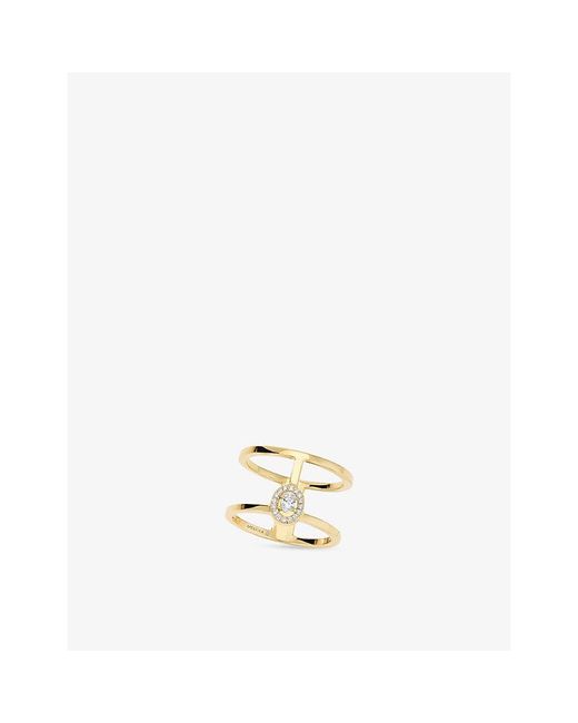 Messika Metallic Glam'Azone Two-Row Diamond Pavé Ring