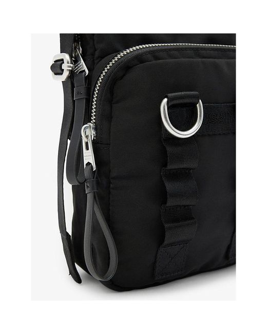 AllSaints Black Steppe Recycled-polyester Cross-body Bag for men