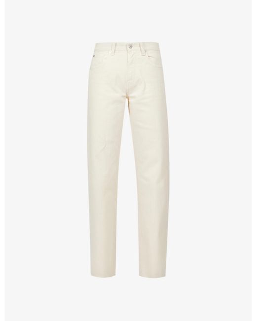 7 For All Mankind Tess Relaxed-fit Stretch-denim Jeans in White | Lyst ...