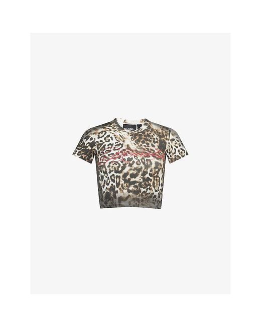 Ksubi X Mowalola Cheetah Baby Tee Cotton-Jersey T-Shirt in