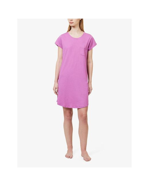 Skin Pink Carissa Relaxed-fit Organic-cotton Night Dress