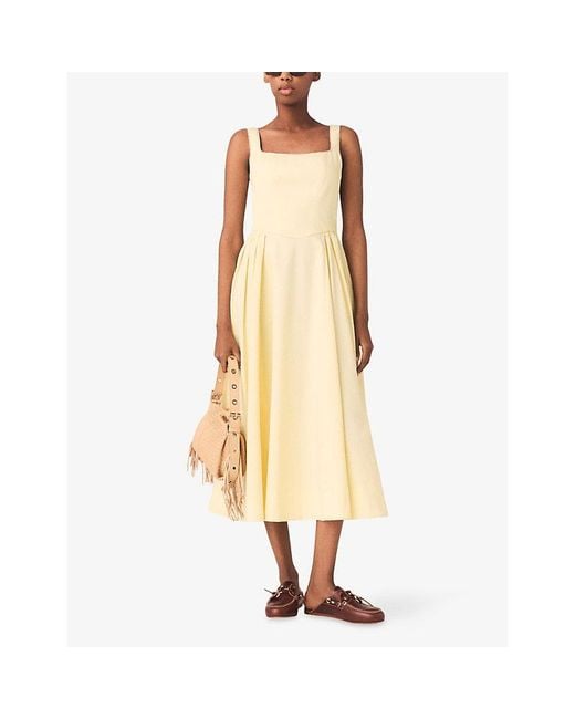 midi elegant white dresses Elegant White midi dress with a high neckline S / 4 / Ivory