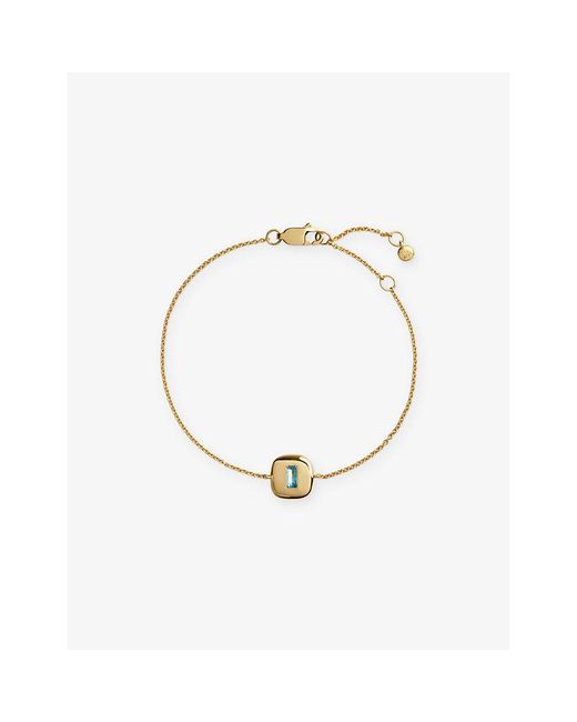 Monica Vinader Metallic Gemdrop 18Ct Vermeil And Topaz Chain Bracelet