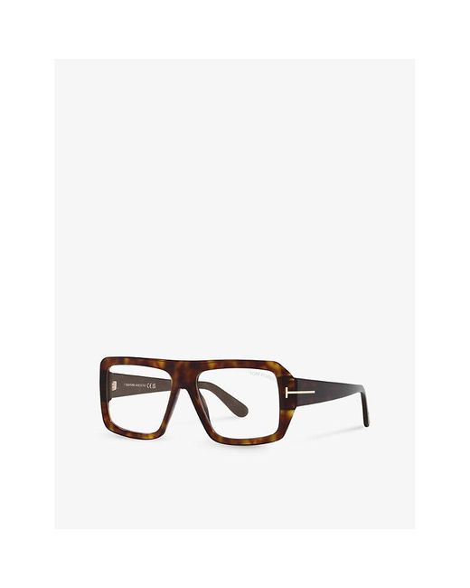 Tom Ford Brown Ft5903-b Square-frame Acetate Glasses for men