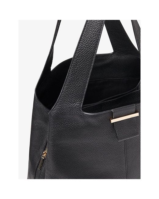 Whistles Dia Twinhandle Leather Tote Bag in Black Lyst