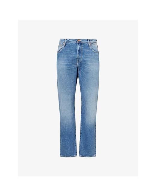 Replay Blue Aideen Straight-Leg Denim Jeans for men